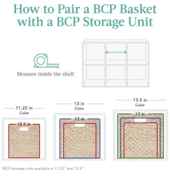 Best Choice Products 13x13in Hyacinth Storage Baskets, Set of 5 Multipurpose Collapsible Organizers