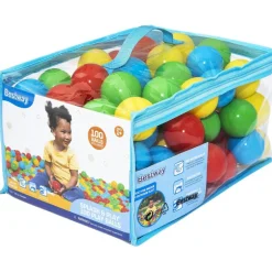 Bestway: Splash & Play: 100 Balls - 2.3", Bright Colors, Kids Toy Balls For Pits-Kiddie Pools-Bounce Houses-Games, Puncture Resistant, Indoor-Outdoor