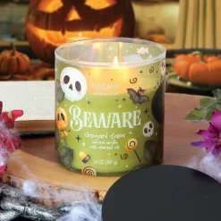 Beware: Graveyard Leaves Scented Halloween Candle (14 oz)