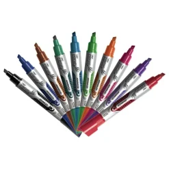 BIC Intensity Advanced Tank-Style Chisel Tip Dry Erase Marker - Broad/Assorted Colors (12/Set)