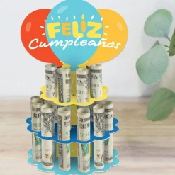 Big Dot of Happiness Feliz Cumpleanos - DIY Happy Birthday Money Holder Gift - Cash Cake