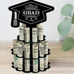 Big Dot of Happiness Graduation Cheers - DIY Graduation Party Money Holder Gift - Cash Cake
