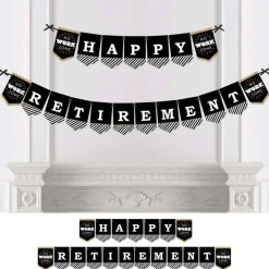 Big Dot of Happiness Happy Retirement - Retirement Party Bunting Banner - Party Decorations