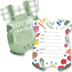 Big Dot of Happiness Locally Grown Baby Shower Invitations with Envelopes, You're Invited Farmers Market Party Fill-In Invitation Cards - Set of 12