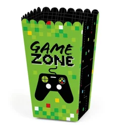 Big Dot of Happiness Video Game - Pixel Game Zone Party or Birthday Party Favor Popcorn Treat Boxes - Set of 12