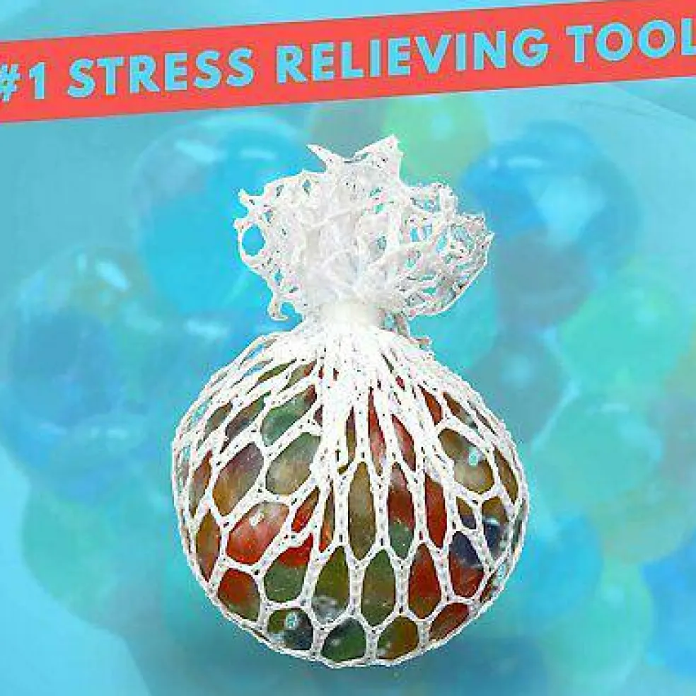 Big Mo's Toys Mesh Balls - Squishy Fidget Balls Stress Reliever For Adults - 12 Pack