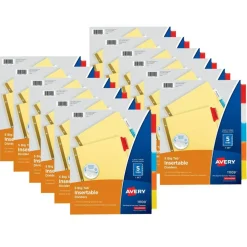 Big Tab™ Insertable Dividers, Buff Paper, 5-Tab Set, Multicolor, 12 Sets