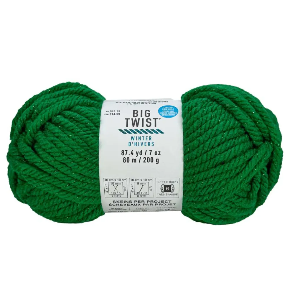 Big Twist® Winter Super Bulky Stripes & Sparkles Yarn