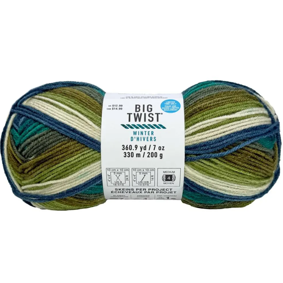 Big Twist® Winter Worsted Stripes Yarn