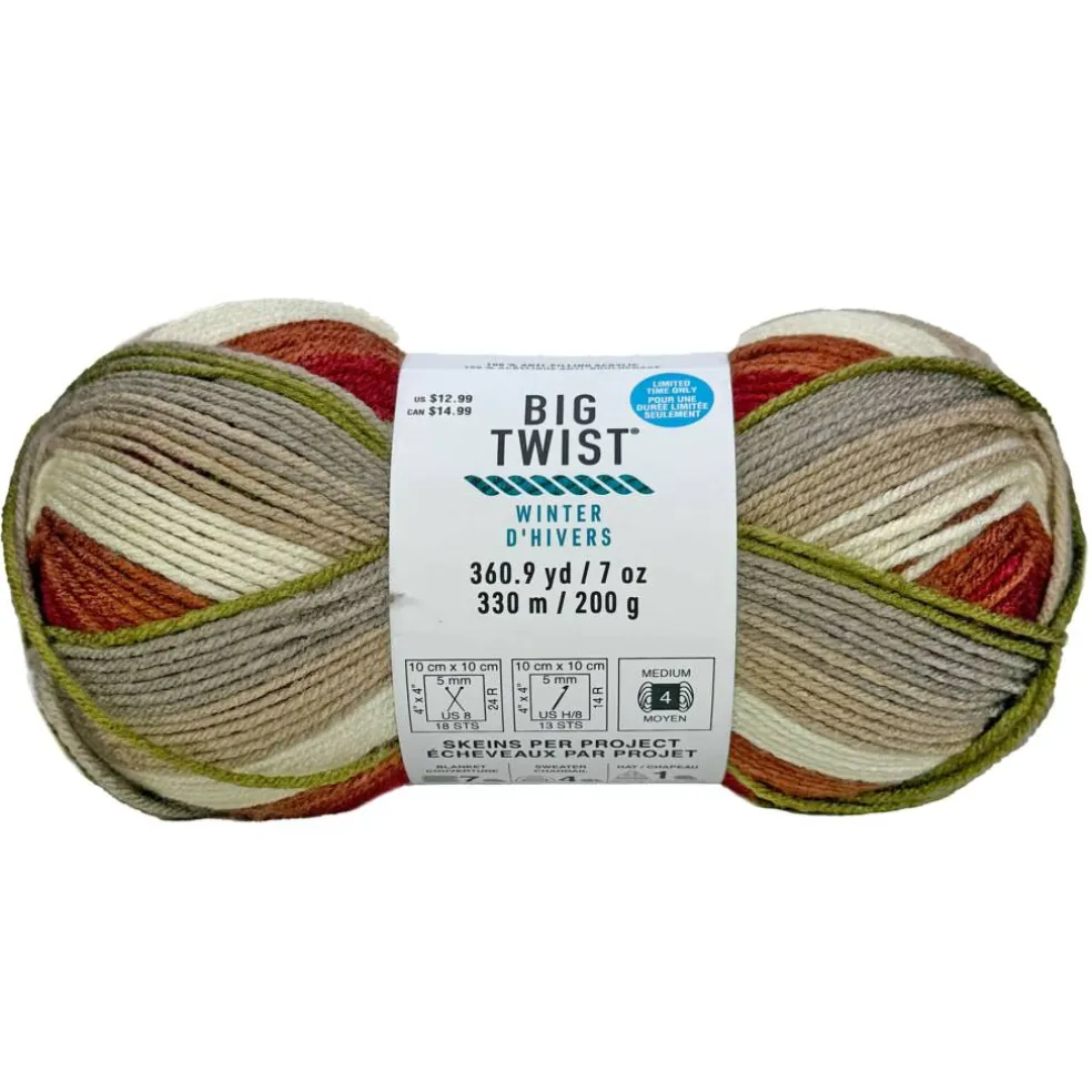 Big Twist® Winter Worsted Stripes Yarn