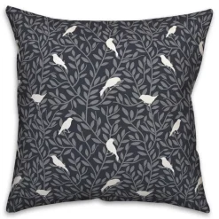 18" Birds On Leaves Indoor/Outdoor Pillow