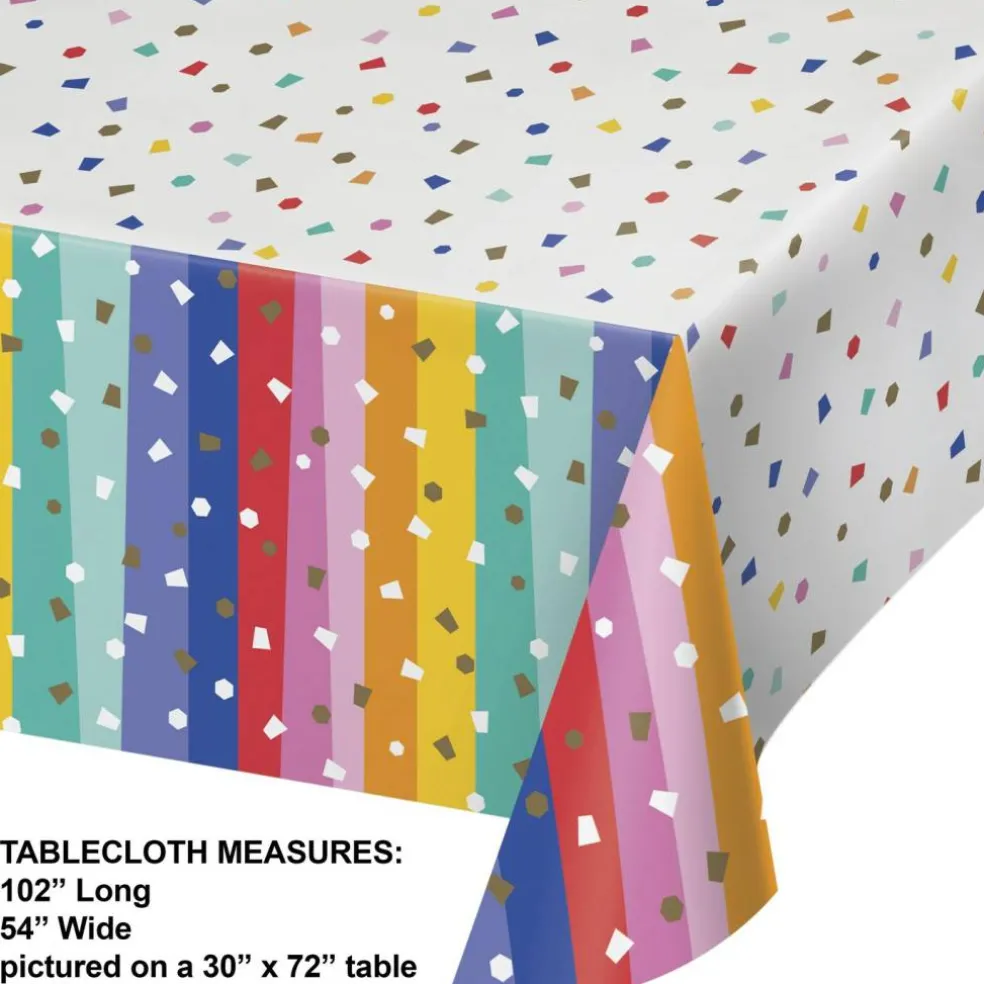 Birthday Confetti Tablecover 54" x 102"
