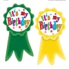 Birthday Ribbons Wear 'Em Badges, Pack of 16