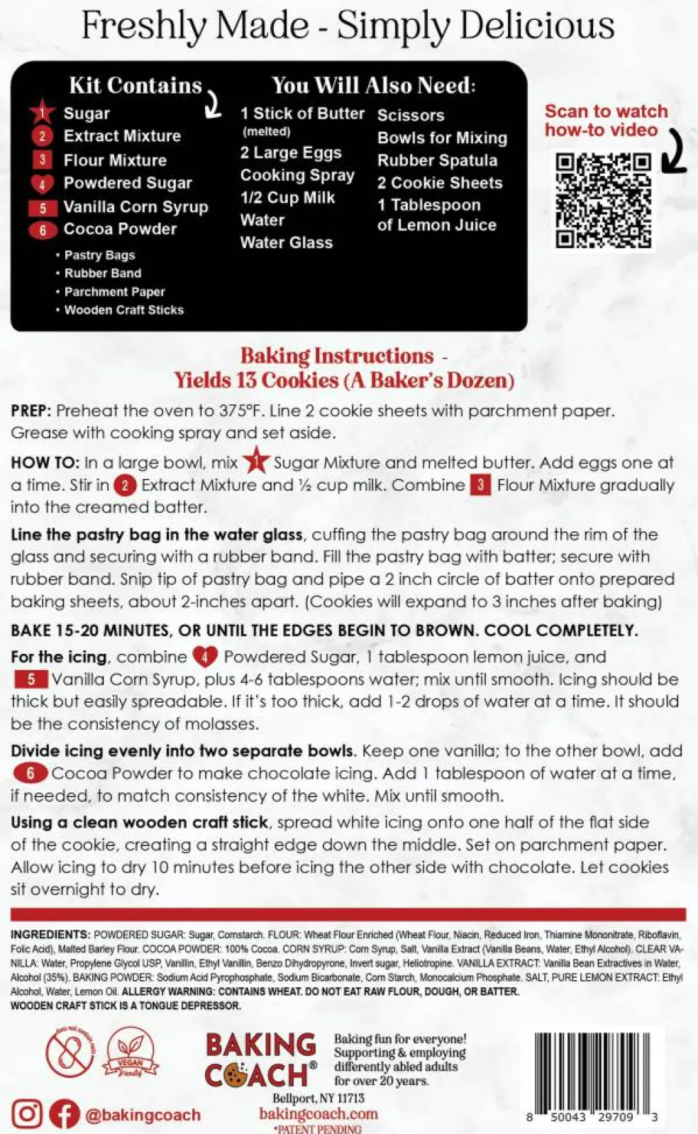 Black and White Cookies Baking Activity Kit