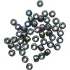 Black Aurora Borealis Pony Beads by Creatology™, 6mm x 9mm