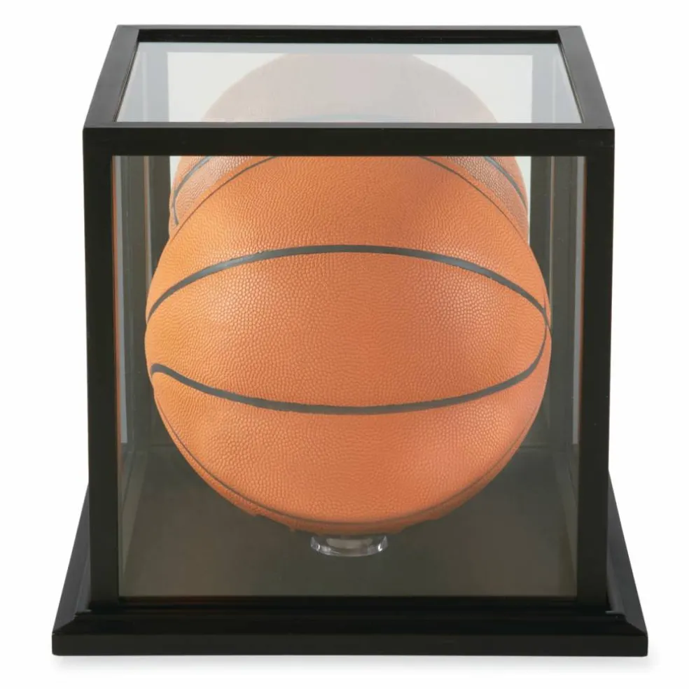 Black Basketball Display Case with Mirror Back by Studio Décor®