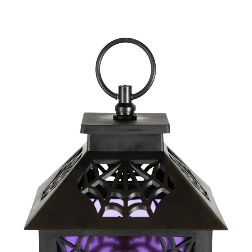 11" Black Bats Happy Halloween LED Candle Lantern