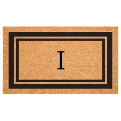 Black Border Monogram Doormat