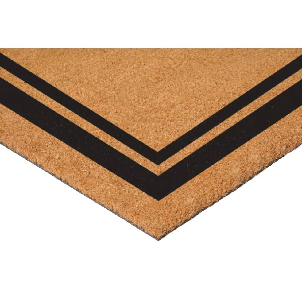 Black Border Monogram Doormat