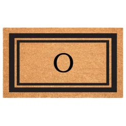 Black Border Monogram Doormat