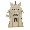 7.5" Black Cat Café DIY LED Wood Décor by Make Market®