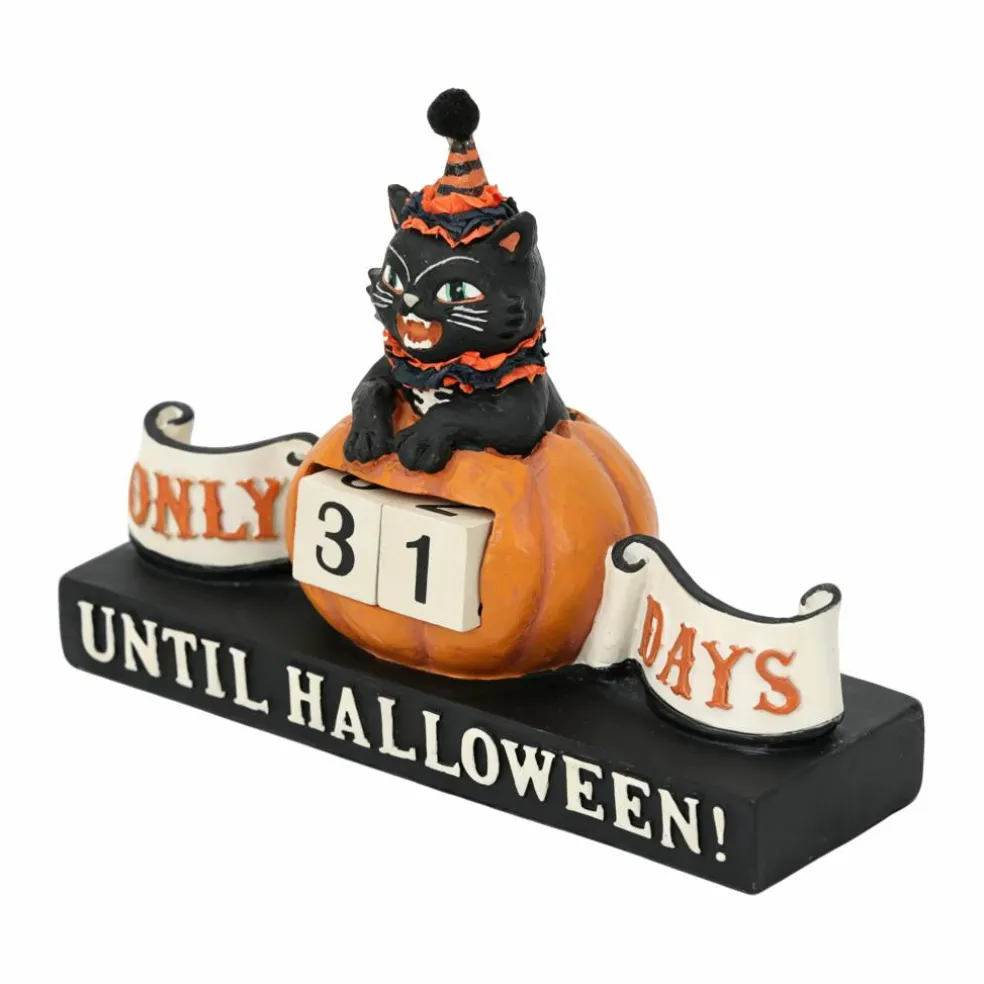 8.5" Black Cat Halloween Countdown Tabletop Décor by Ashland®