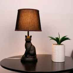 17" Black Cat Lamp Tabletop Décor by Ashland®