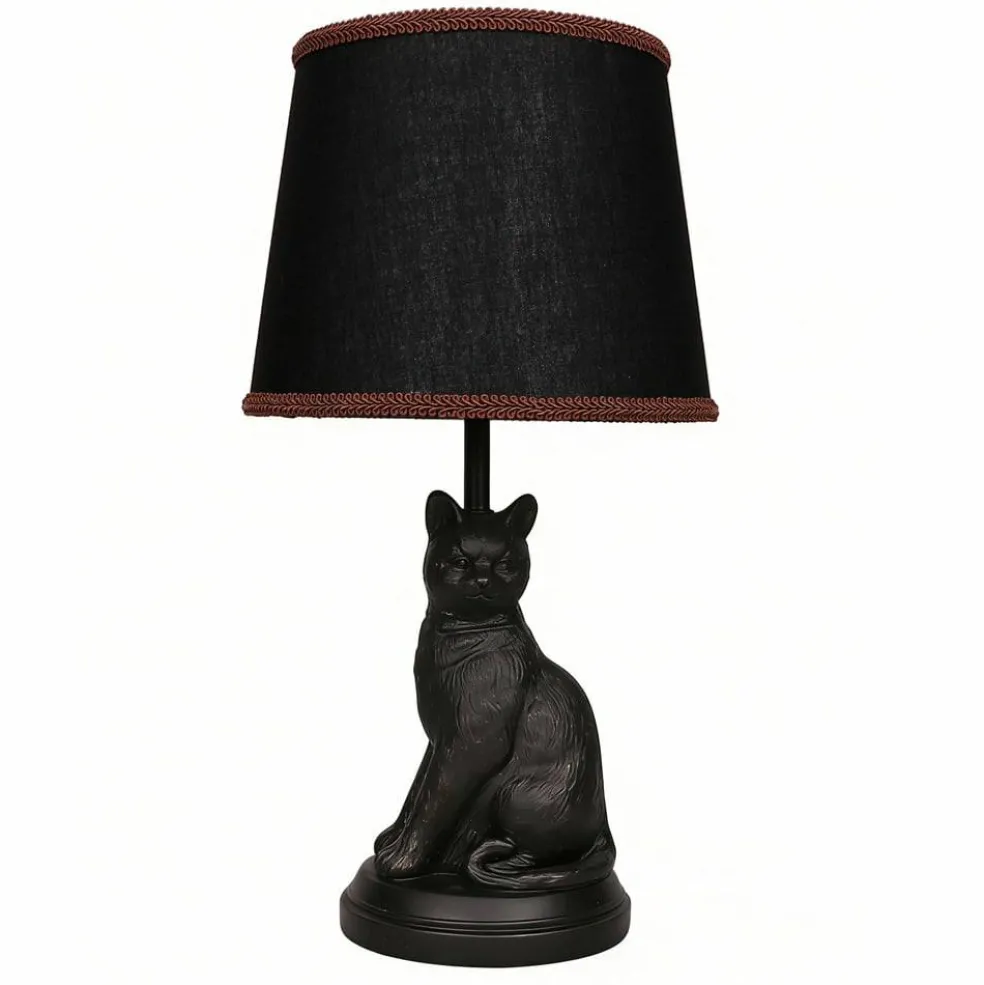 17" Black Cat Lamp Tabletop Décor by Ashland®