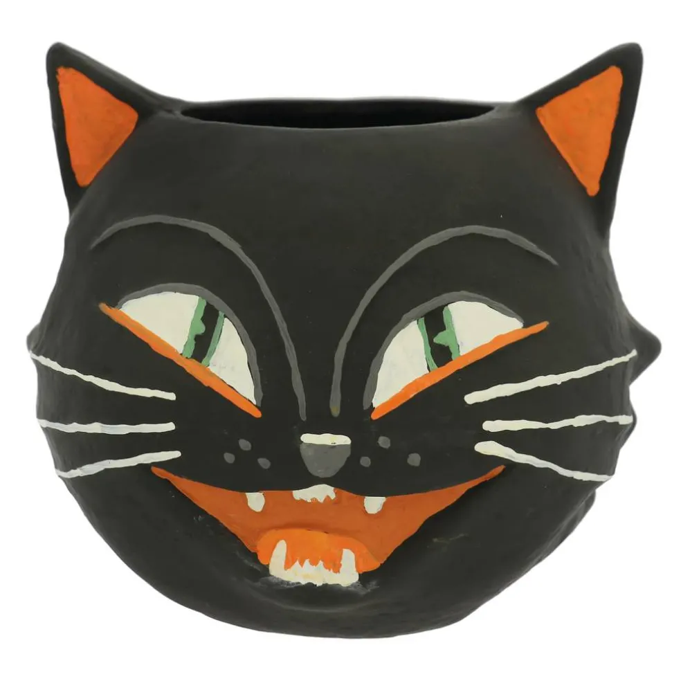 9.5" Black Cat Paper Mache Candy Bowl by Ashland®