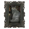 7.75" Black Cat Tabletop Block in Ornate Frame by Ashland®