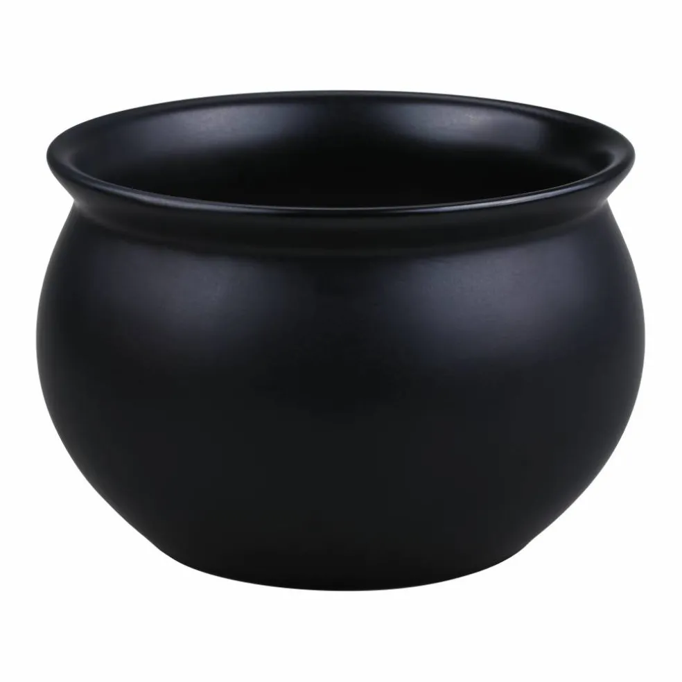 6.25" Black Ceramic Cauldron by Makery™