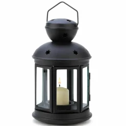 9.5" Black Colonial Candle Lantern