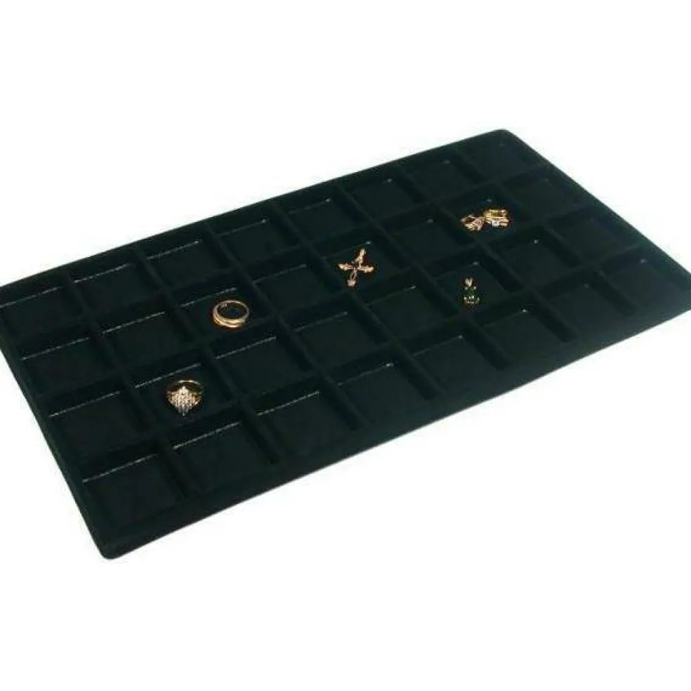 6 Black 32 Compartment Display Insert & Stackable Trays