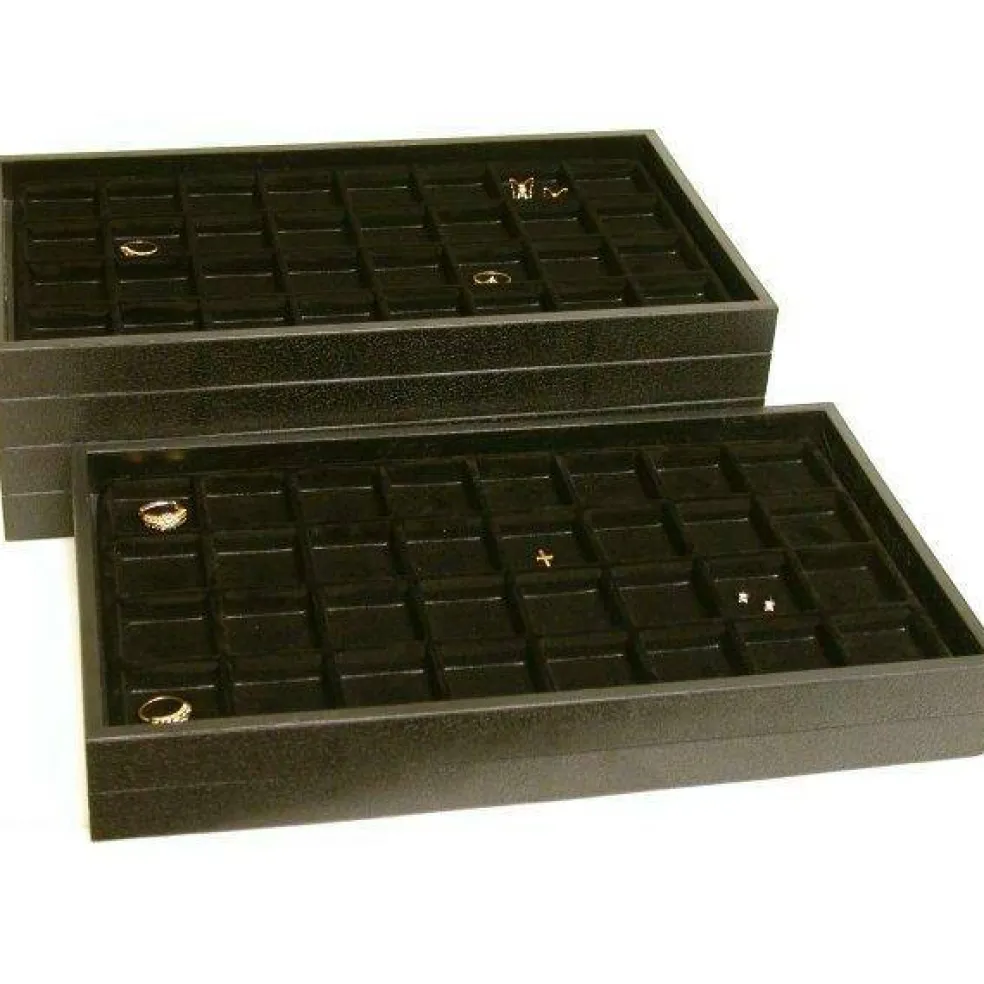 6 Black 32 Compartment Display Insert & Stackable Trays