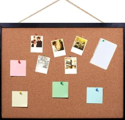 Black Cork Board Bulletin Board, 14.6"X 11(Black)