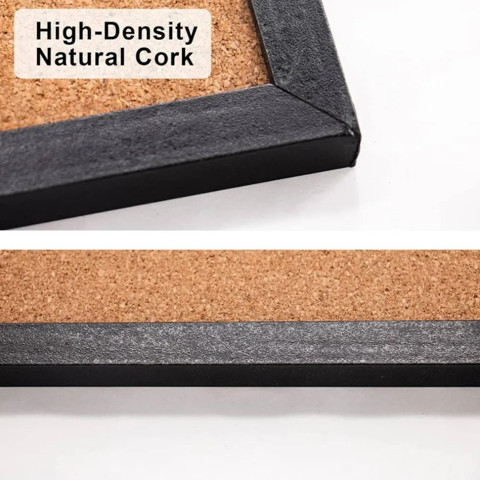 Black Cork Board Bulletin Board, 14.6"X 11(Black)