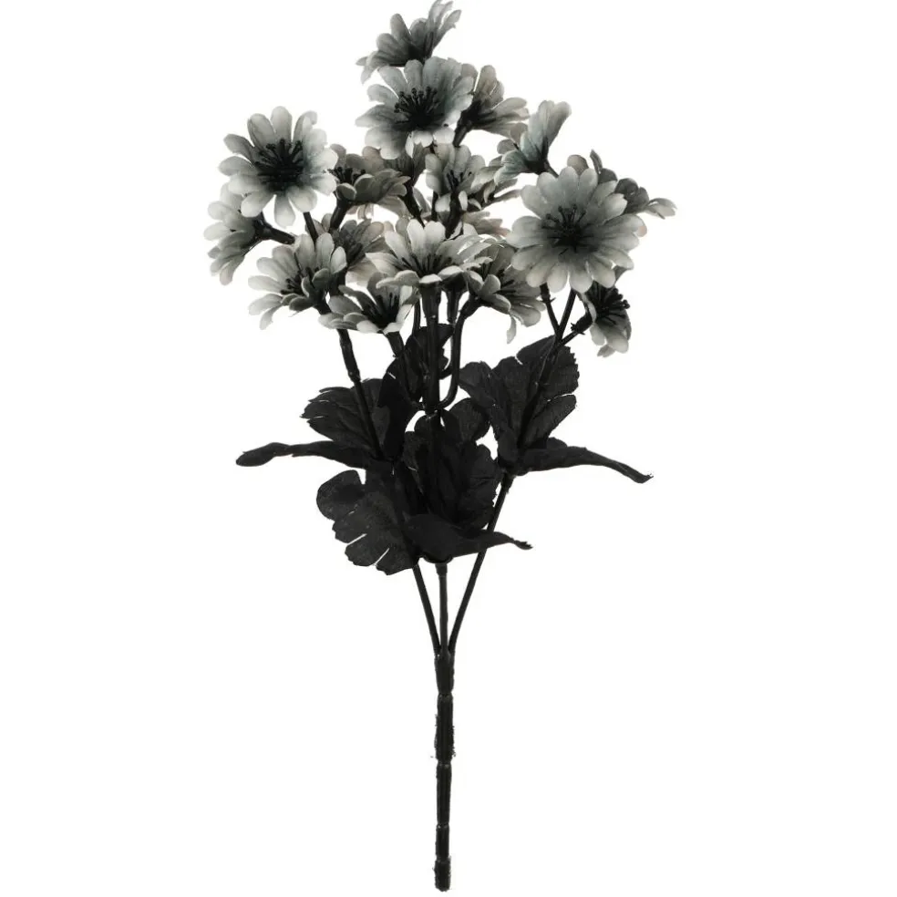 12" Black & Cream Mini Daisy Bush by Ashland®
