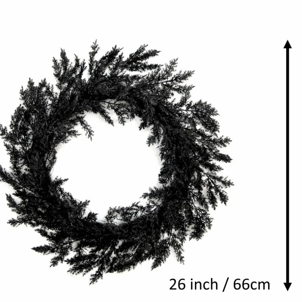 26" Black Cypress Wreath by Ashland®