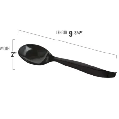 Black Disposable Plastic Serving Flatware Set (150 Pairs)