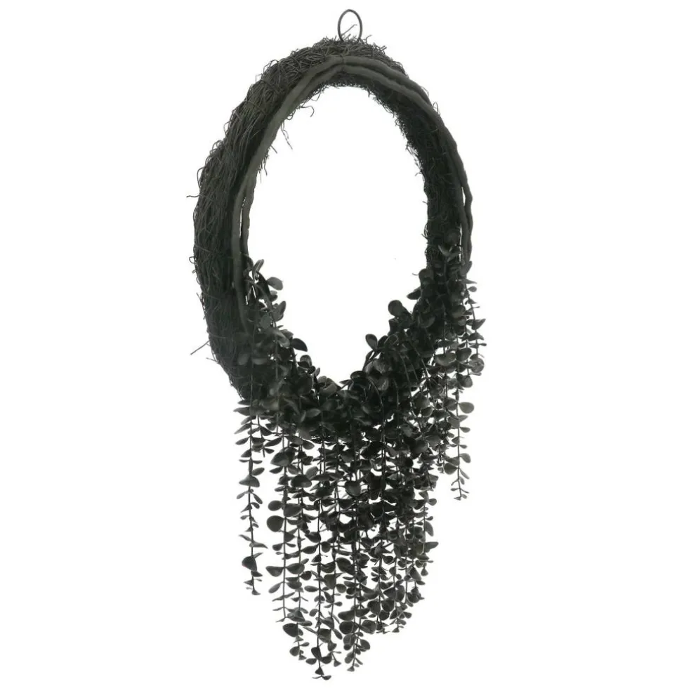 27" Black Dripping Eucalyptus Wreath by Ashland®