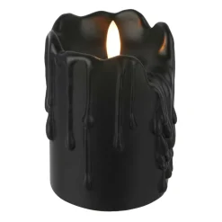 Black Dripping LED Pillar Candle by Ashland®