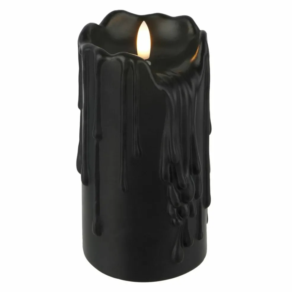 Black Dripping LED Pillar Candle by Ashland®
