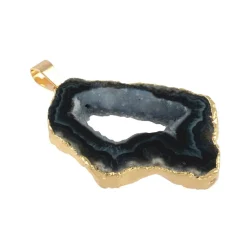 Black Druzy Agate Pendant by Bead Landing™