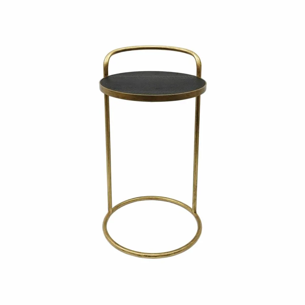 26.5" Black Faux Crocodile Cocktail Table by Ashland®