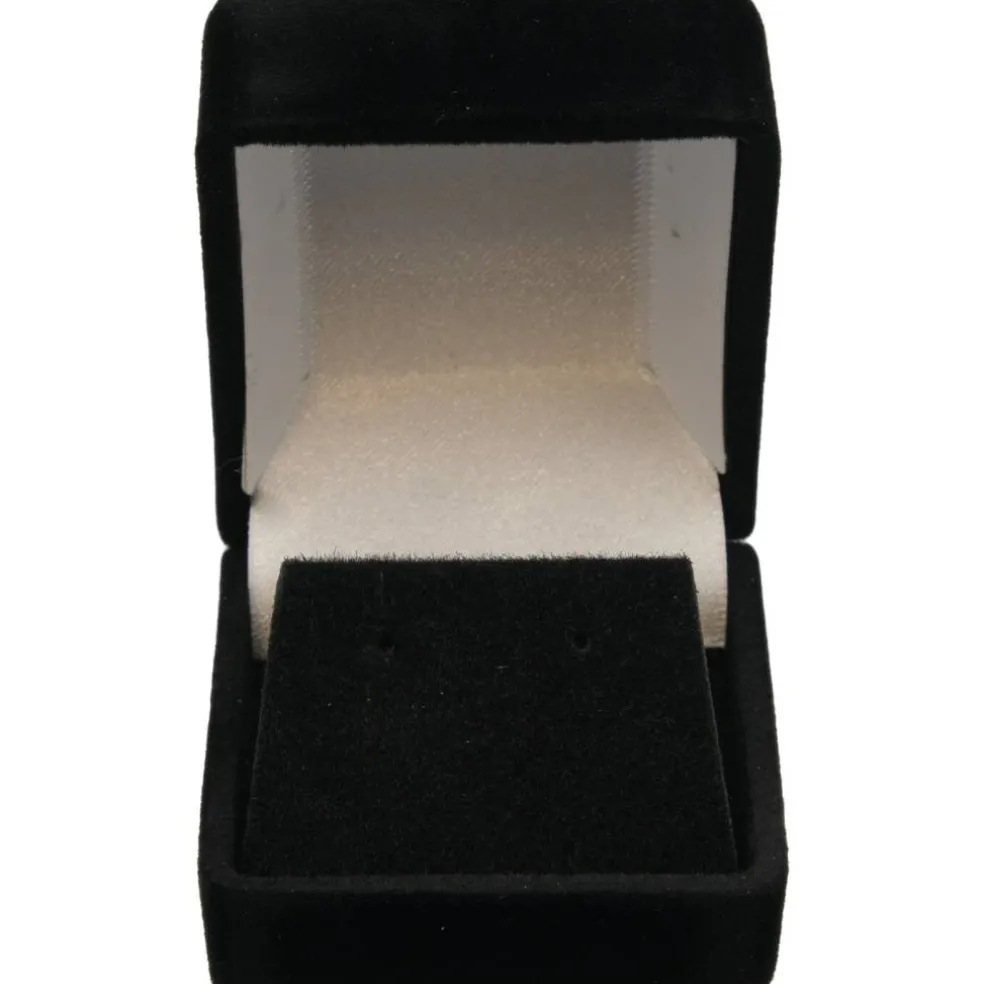4 Black Flocked Earring Gift Boxes Jewelry Box