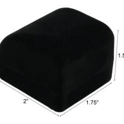 4 Black Flocked Earring Gift Boxes Jewelry Box