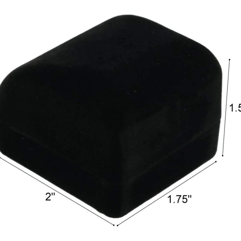 36 Black Flocked Earring Gift Boxes