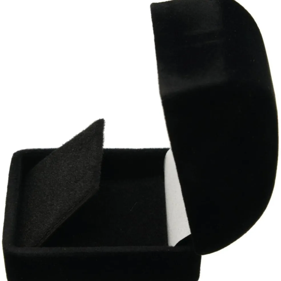 36 Black Flocked Earring Gift Boxes