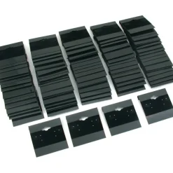 100 Black Flocked Hanging Earring Cards For Revolving Rotating Displays 2" X 2"