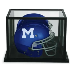 Black Football Helmet Display Case with Mirror Back by Studio Décor®